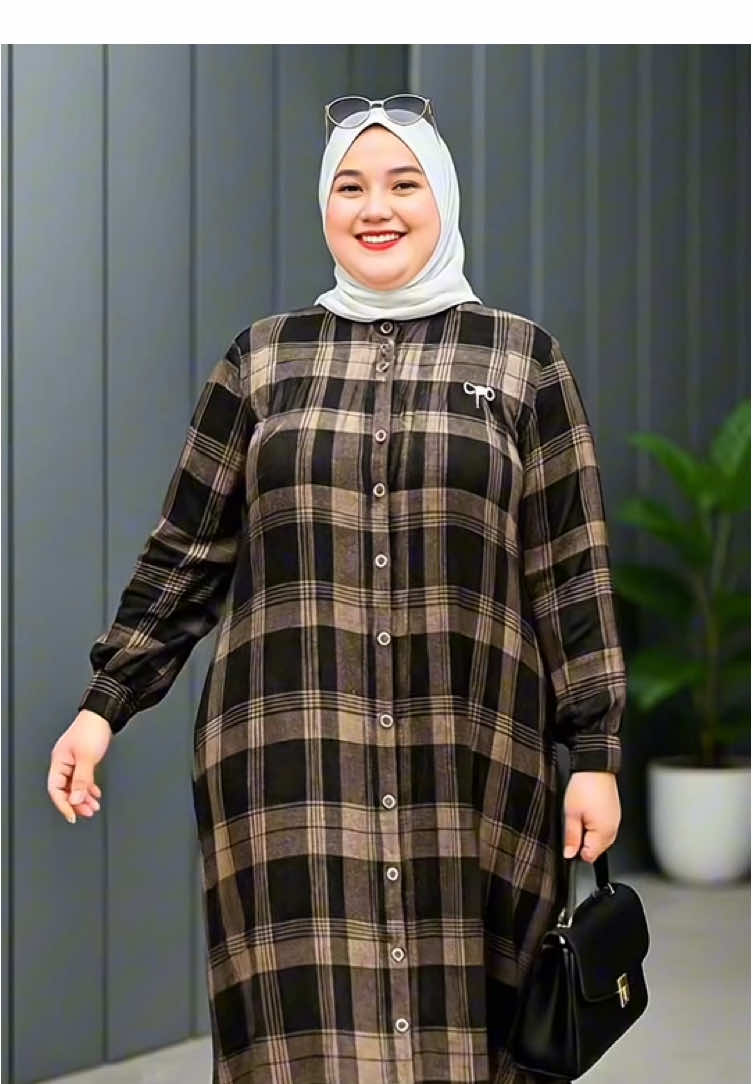 gamis motif kotak bahan adem nyaman dipakai harga murah sudah gratis ongkir bisa cod gass sebelum kehabisan #gamis #gamiscantik #gamismotif #gamisjumbo 