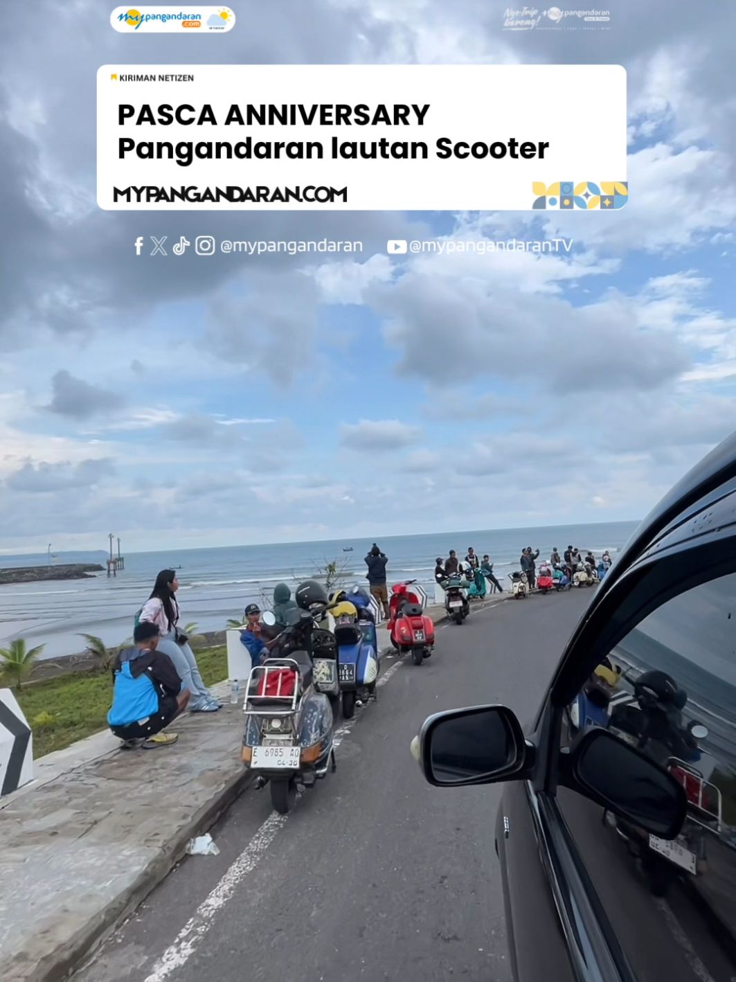 Pantai Pangandaran 8 november 2025 Malam tadi ribuan Vespa Padati Lapan Katapang Doyong Pantai Timur Pangandaran Ada yang hadir malam ini? boleh absen di bawah Tetap Hati hati saat berkendara dan tetap patuhi Rambu keselamatan demi kenyamanan dan dan keamanan kita semua #vespa tvespapangandaran #pascanniversary #pangandaran tinfopangandaran #jawabarat 