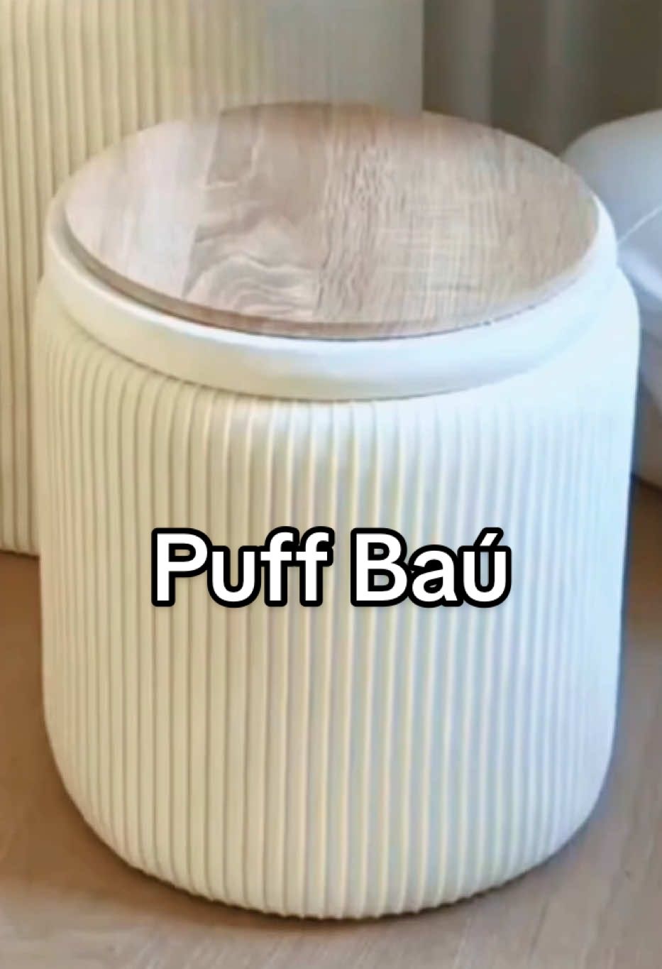 Achei o Puff perfeito além de Puff baú! ✨ #shopee #puff #bau #organizador #decoracao 