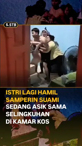 Seorang istri sah yang sedang hamil besar,samperin suami di kamar kos sewa di kawasan Palembang,sedang bersama wanita lain yang disebut-sebut selingkuhan #f 