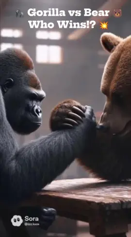 🐻Gorilla vs Bear🦍 #sora2  #AI
