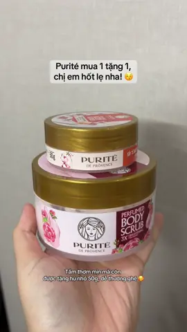 💞 Purité đang có chương trình mua 1 tặng 1, chị em mình hốt liền nha, có thêm hũ mini 50g mang đi đâu cũng tiện luôn! 🙆🏼‍♀️ #kemtaydabody #taytebaochet #purite #huongnuochoacaocap #ChuNu  