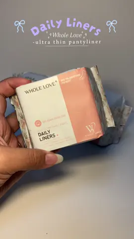Whole Love daily liners pad @WholeLove.Shop  #wholelovedailyliners #wholelove #pantyliner #fyp 