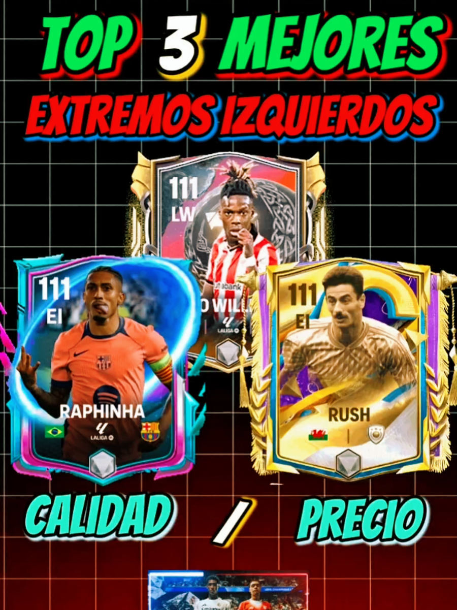 Top tres mejores Extremos Izquierdos Calidad / Precio #fc26 #recomendandojugadores #tionavas #fifamobile #fcmobile 