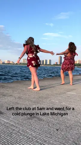 ***FYI we were right next to the ladder and other people were jumping in*** #postclub #chicago #lakemichigan #montrose #beach 