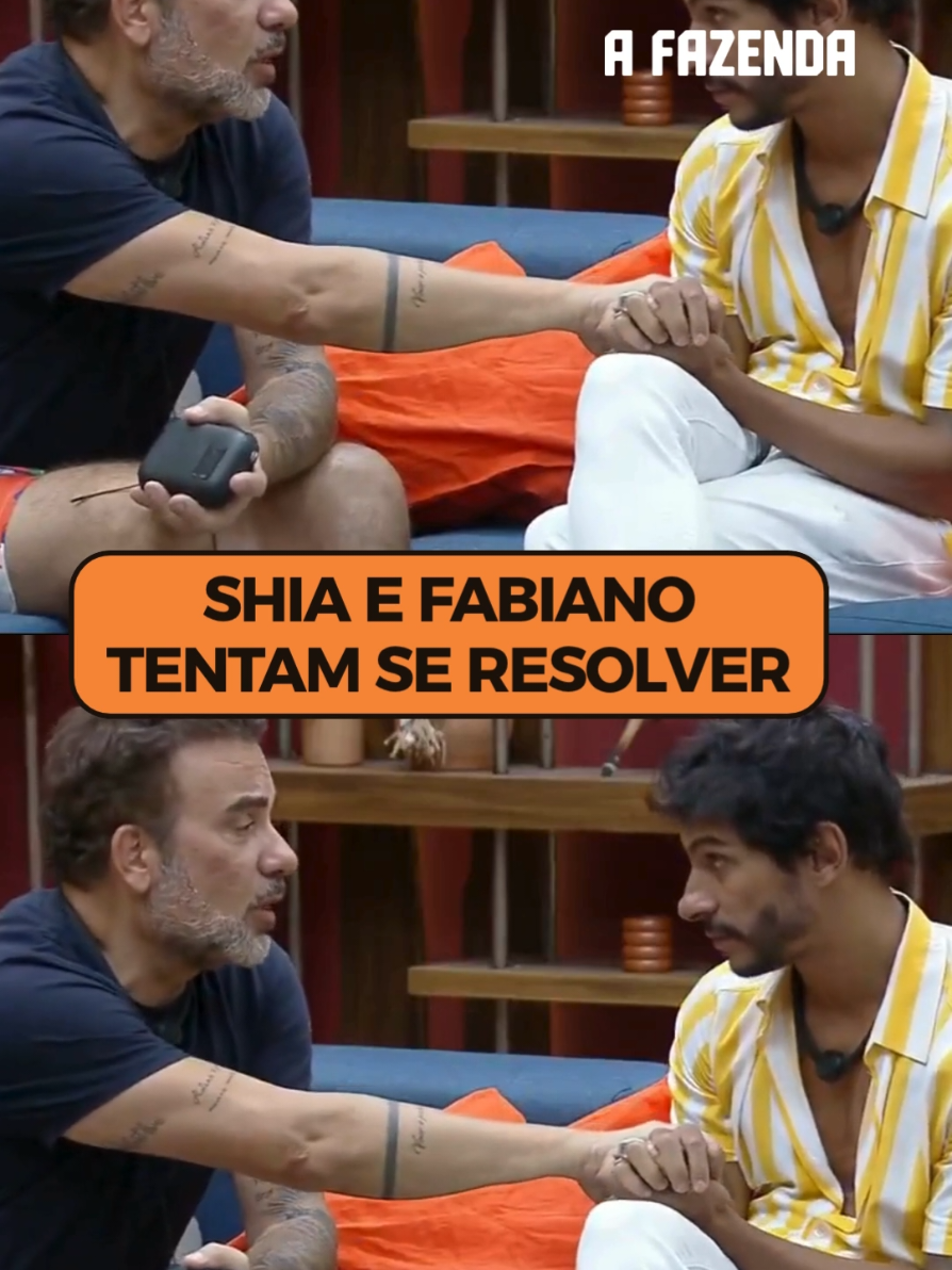 Depois dos então aliados declararem o fim da parceria, Fabiano e Shia tentaram se resolver depois da festa!  💬 Será que essa dupla pode voltar a movimentar o jogo juntos??  #FestaAFazenda Acesse RecordPlus.com para assistir à transmissão 24 horas de #AFazenda com seis sinais exclusivos 🔥