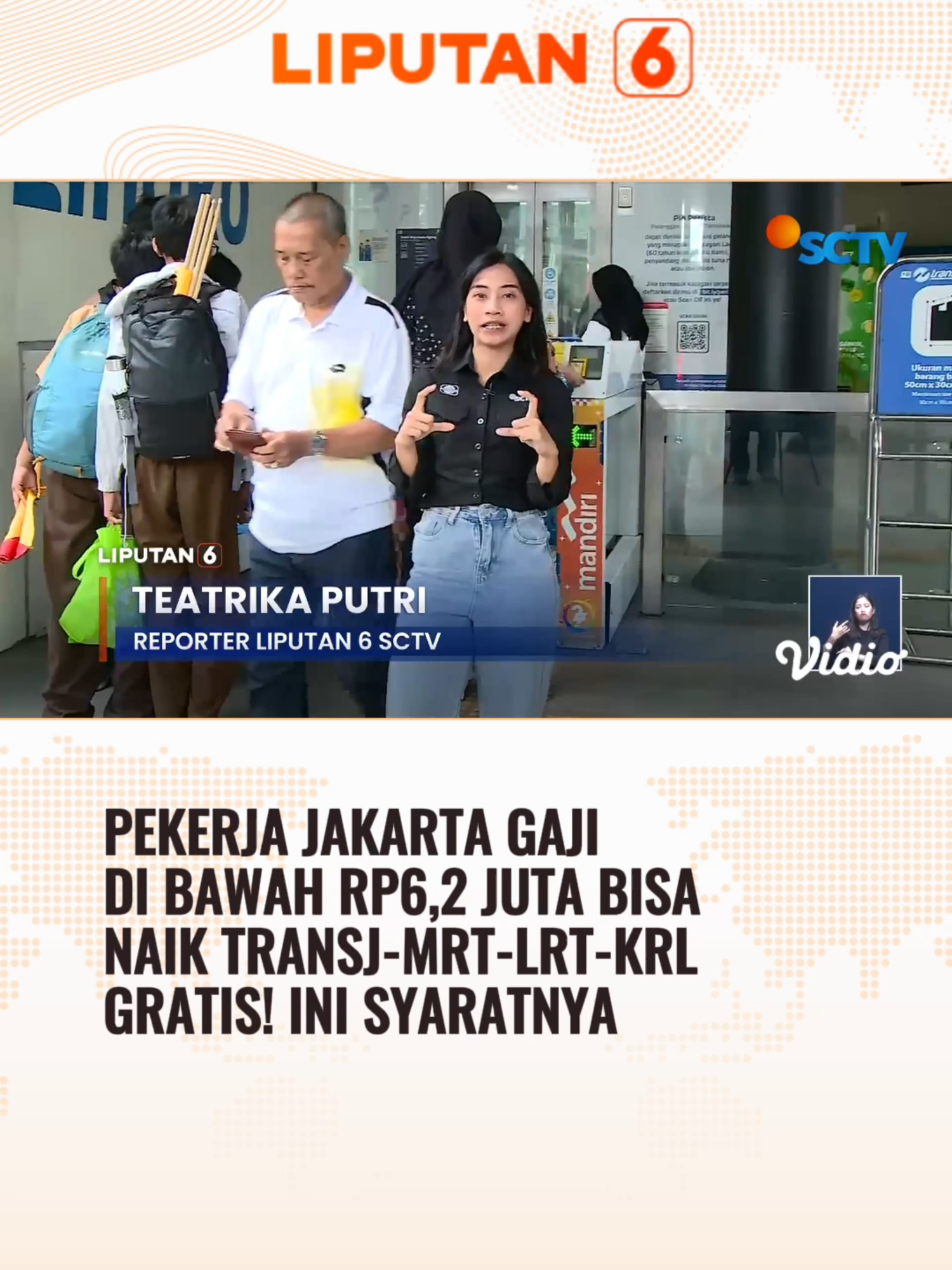 Pekerja swasta di ibu kota kini bisa naik Transjakarta, MRT, LRT hingga KRL gratis setiap hari. Syaratnya, bergaji di bawah Rp6,2 juta dan memiliki Kartu Pekerja Jakarta. #newssctv #liputan6sctv #liputan6 #transjakarta #mrtjakarta #lrtjakarta #krlcommuterline #beritatiktok #fypage #foryourpages #longervideos #foryourinformation #viralvideo #fyp #videoviral