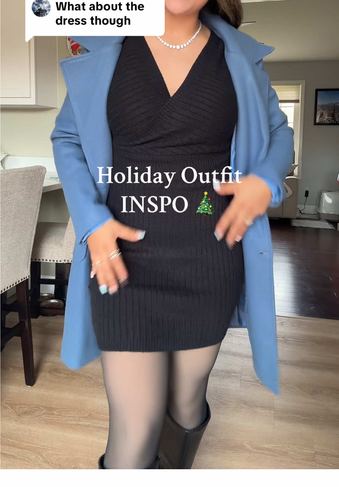 Replying to @RocDaGoddess holiday outfit linked below 💗 #sweaterdress #holidayoutfits #ttsmidwest #tiktokshopblackfriday #tiktokshopcreatorpicks 