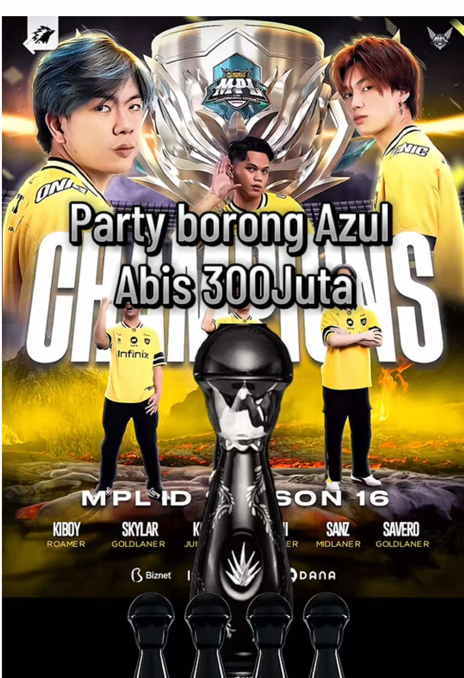 ONIC Party ga kaleng-kaleng 🫡 #onicesport #azul #MLBB #MLBB9TH 