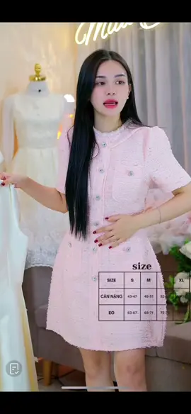 Váy dạ nhũ cúc đá viền tua rua #hienstore #vayxinh #thoitrangnu #tiktok #fyp 