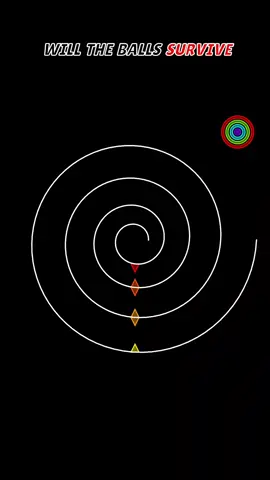Will the ball survive#bouncingball #simulation #codedcreativity #satisfing #shorts 