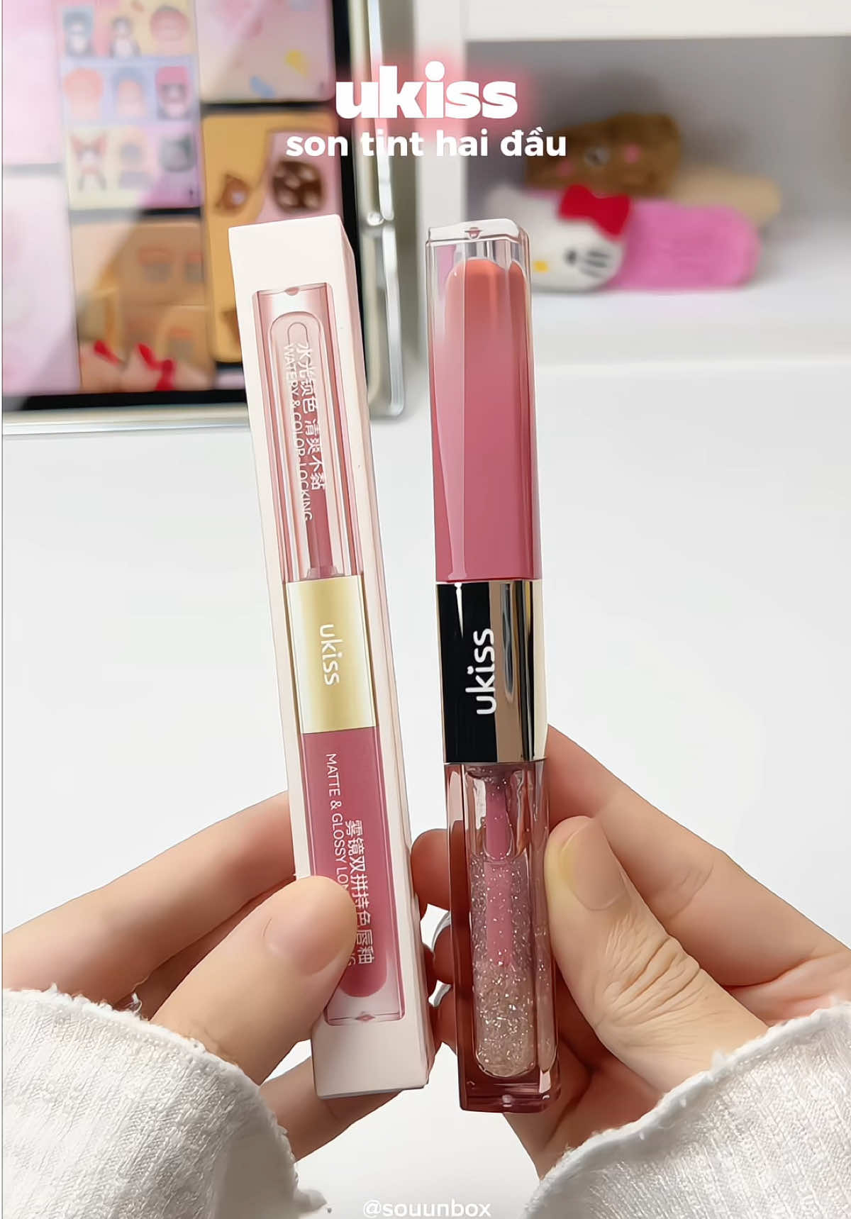 Chỉ có màu 06 là có nhũ bóng kim tuyến thuii ✨ #xuhuong #sontint #sonbong #ukiss #ukissvietnam 