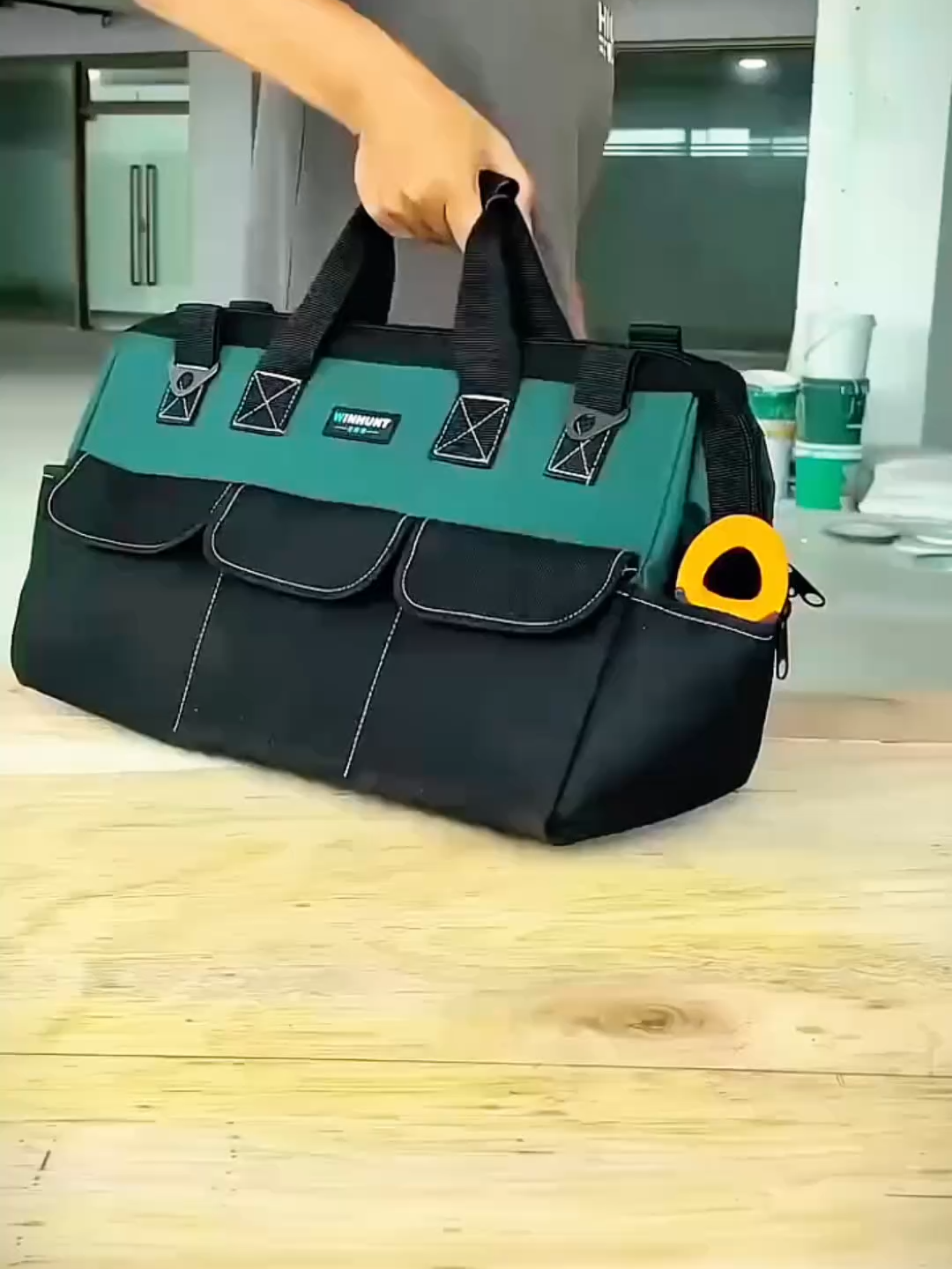 Tool bag strong and durable wood electrician special storage bag multi-function tool bag canvas thickeningcapacity #fyp #foryou #goodthing #tiktokshop