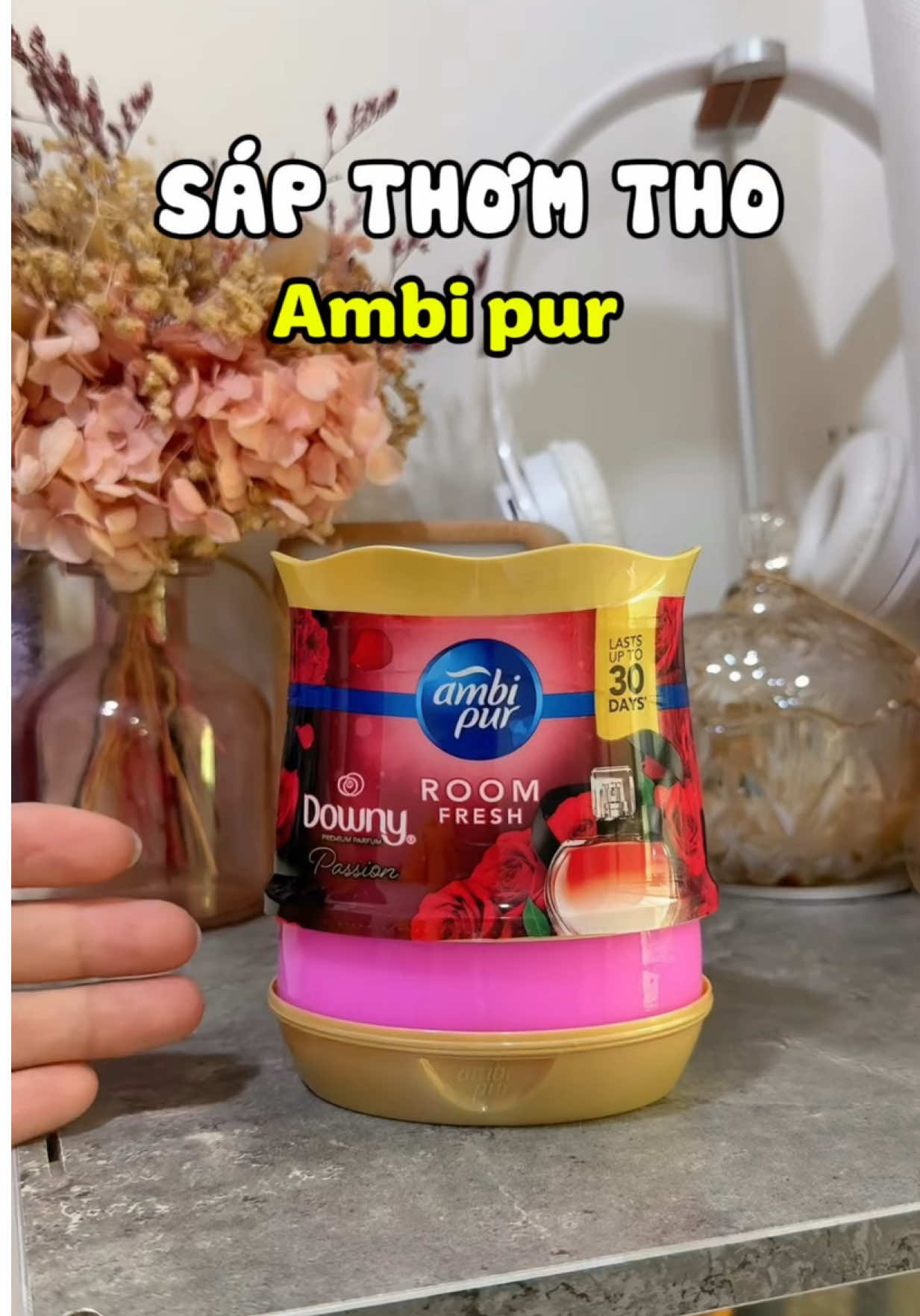 Thử để 1 lọ sáp thơm này mà phòng khác hẳn luôn mấy b ơi #sapthomphong #sapthomkhumui #ambipur #giadungtienich #methamriviu 