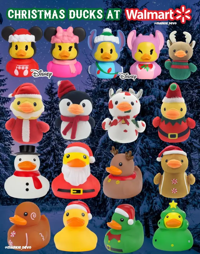 So ducking cute.🦆🎅🏻 Plush and rubber Christmas Ducks now at Walmart. There’s also blow-ups and others, these are the majority that caught my eye. 🛒Find these online and in-stores now at Walmart. (News/Image::Walmart) Feeling any👇🏻 #ducks #walmart #food #FoodTok #Foodie 