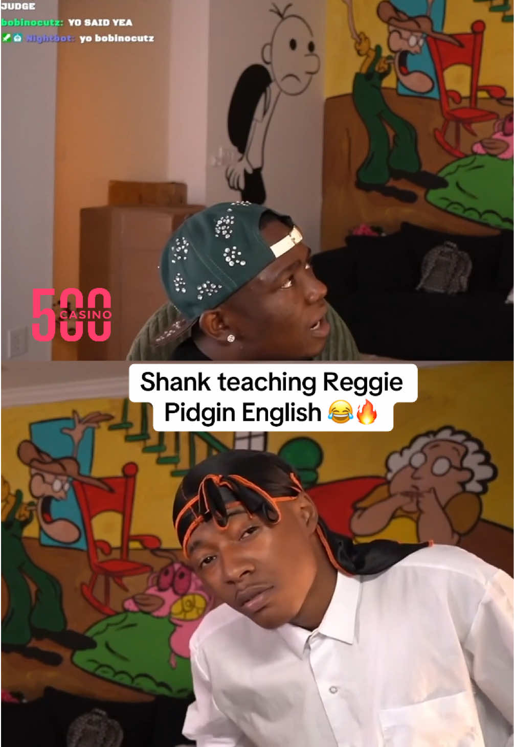 Shank teaching Reggie Pidgin English 😂 #fypシ゚ #fyp #foryoupage❤️❤️ #shankcomics #reggie #77blocks #viral #nigeriantiktok🇳🇬 #nigeria 