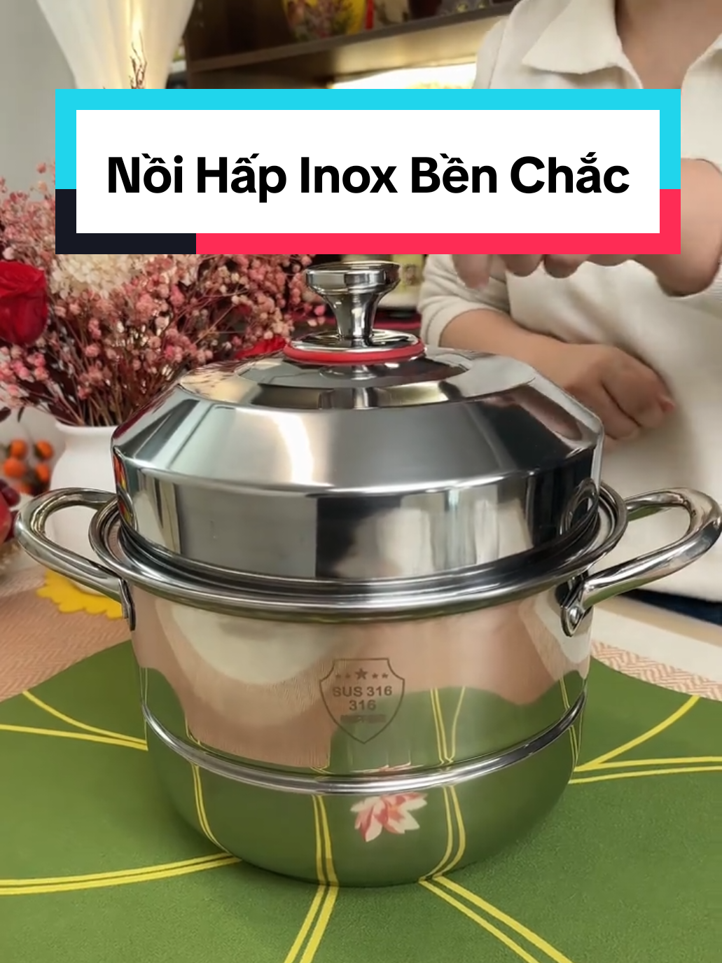 NỒI HẤP INOX 3 TẦNG ĐÁY NỒI 5 LỚP ĐUN TRÊN MỌI LOẠI BẾP HARE SIZE 28, 30CM - LUỘC GÀ, ĐỒ XÔI, HẤP ĐỒ ĂN... - BỀN ĐẸP TIẾT KIỆM NĂNG LƯỢNG #noihap3tang #noihapdanang #noihapinox3tang #noihapinox #donhabep 