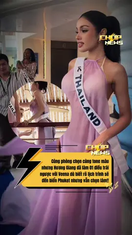 Chờ xíu Hương Giang thay bộ bikini chấn động nhoazz #chopnews #huonggiang #missuniverse #missuniversevietnam #beautyqueen 