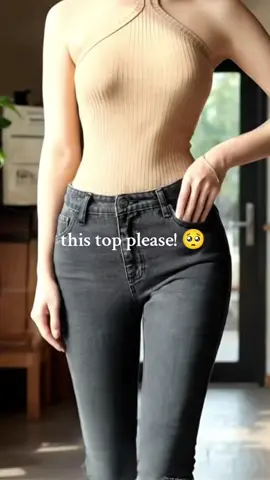 This top please! Cora Halter Tie Backless Basic top #top #tops #haltertop #outfitideas #fashion 