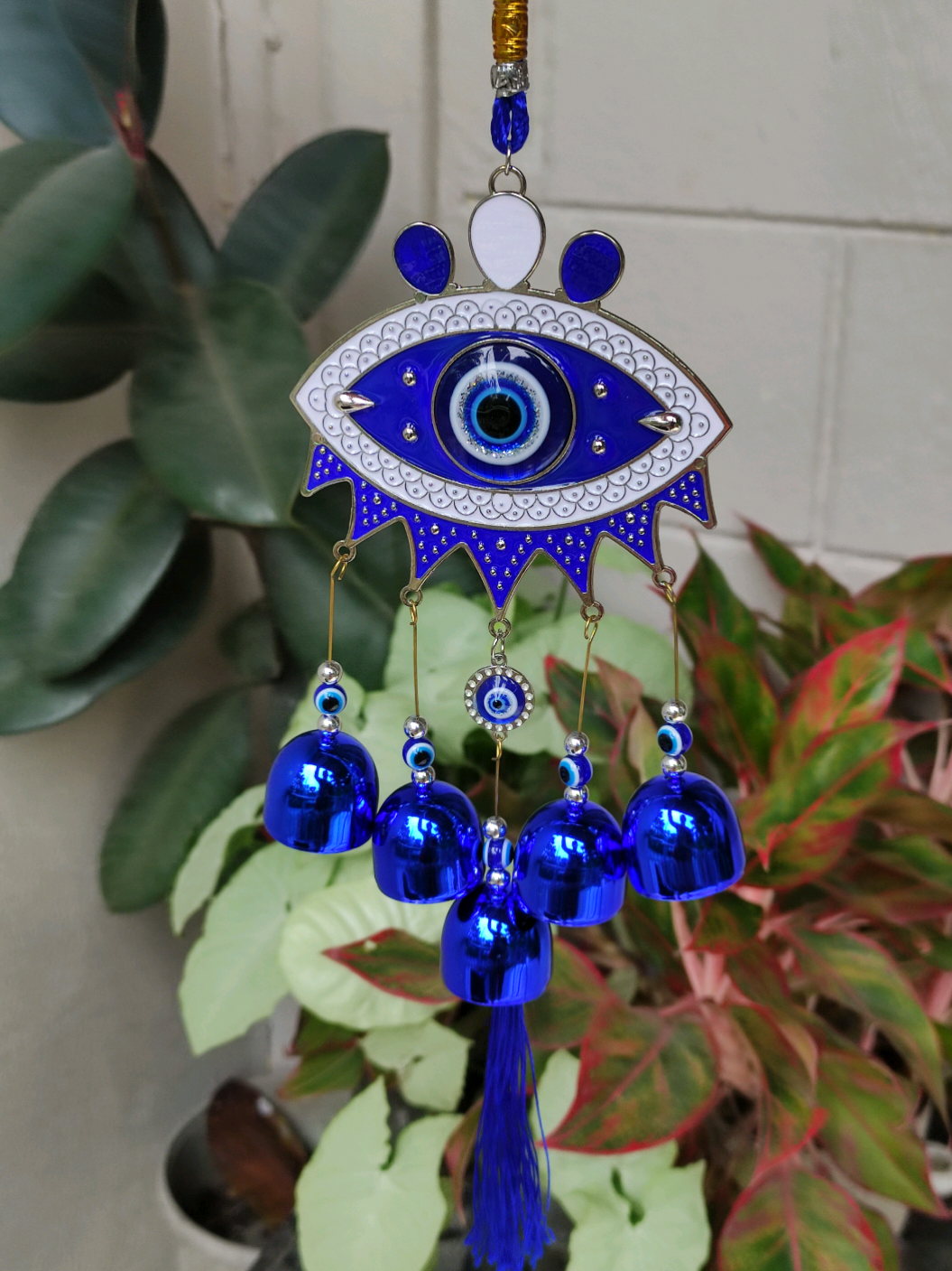 Evil Eye Wind Chimes Outdoor Front Door Car Garden Yard Hanging Wind Chime Ethnic Style Metal Pendant #evileye #spiritualjewelry #protectionamulet #culturaljewelry #mysticsymbols 