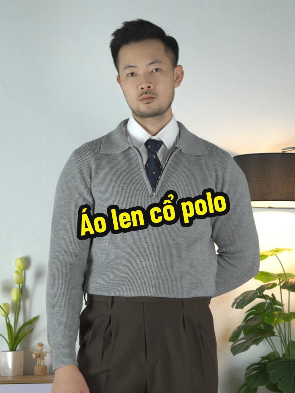 Một con áo len cổ polo là quá đủ cho anh em thích giữ ấm mà phải thanh lịch gọn gàng #aolennam #aolencolo #aolen #chuhung9011 #chúhùng 