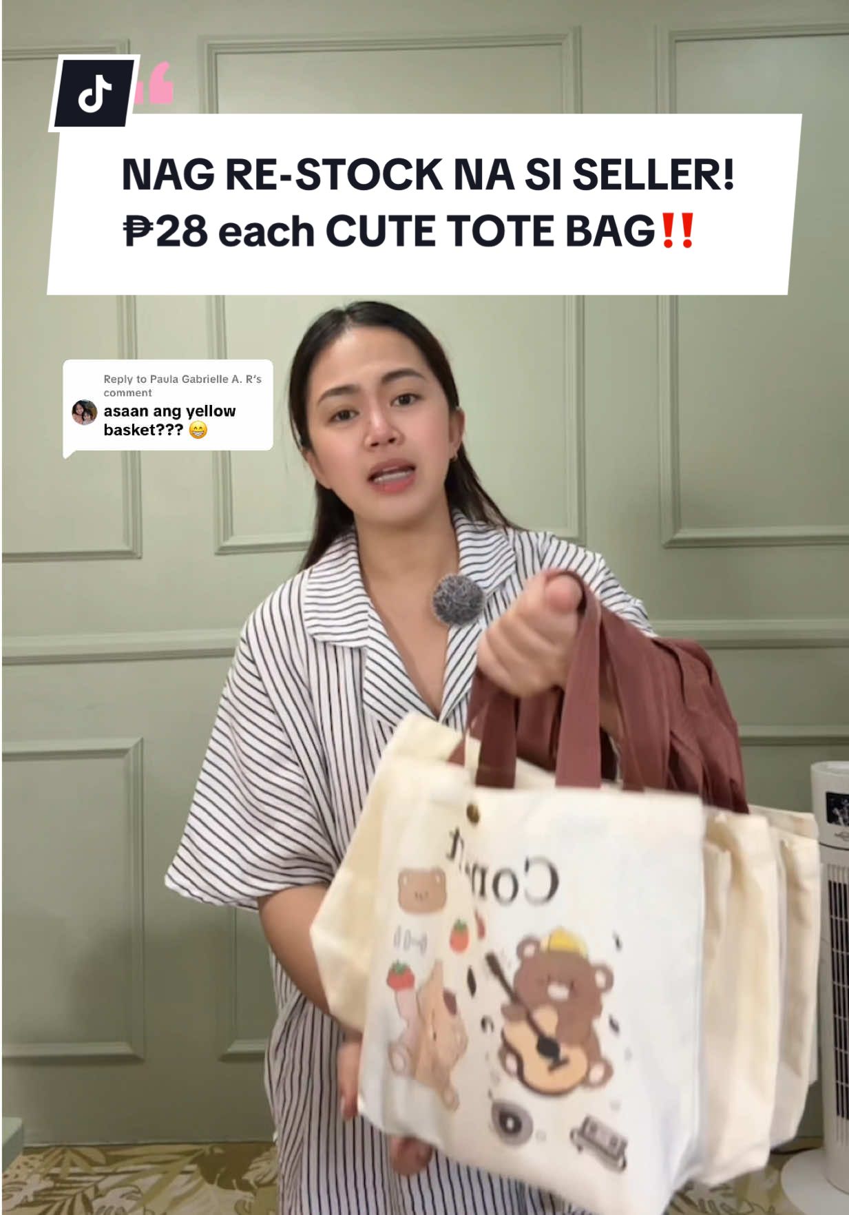 Replying to @Paula Gabrielle A. R TOTE BAG - NAG RESTOCK NA SI SELLER‼️ Perfect pang GIFT at pang GIVEAWAYS sa kahit anong occasion like birthday, christmas or souvenir #totebag #cutetotebagforkids #totebaggift #giveawaysforchristmas #giveawaysouvenir TOTE BAG CUTE TOTE BAG TOTE BAG FOR KIDS TOTE BAG LUNCH BAG TOTE BAG CANVAS SMALL TOTE BAG GIVEAWAY FOR KIDS GIVEAWAY IDEAS GIVEAWAYS FOR CHRISTMAS GIVEAWAYS FOR CHRISTENING NOTE: Price may vary depending on the date and time of purchase. Any changes are beyond the creator's control.