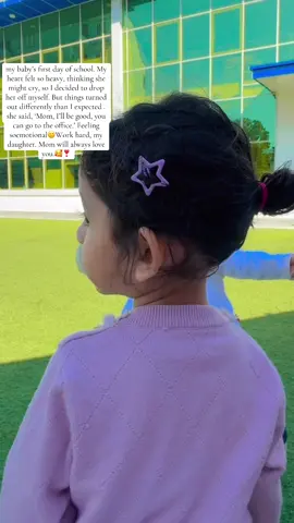 Today was my baby’s first day of school. My heart felt so heavy, thinking she might cry, so I decided to drop her off myself. But things turned out differently than I expectedshe said, ‘Mom, I’ll be good, you can go to the office.’ Feeling so emotional. Work hard, my daughter. Mom will always love you.😘 #shwetakhadka #briannashwebrawat #shweta #shwetakhadka7 #shweta #blessed #myworld #euroschool 