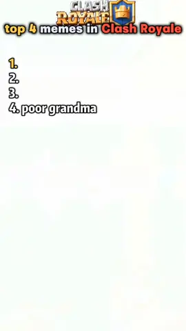 top 4 memes in Clash Royale #clashroyale 