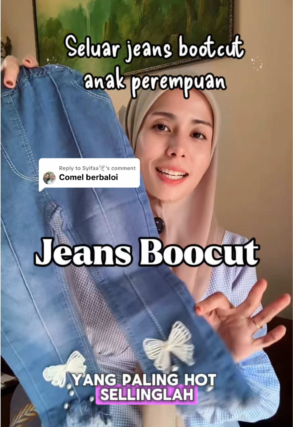 Replying to @Syifaa🕊️ #jeansbudak #jeansbootcut #kidsootd #kidsoutfit #seluarbudak 