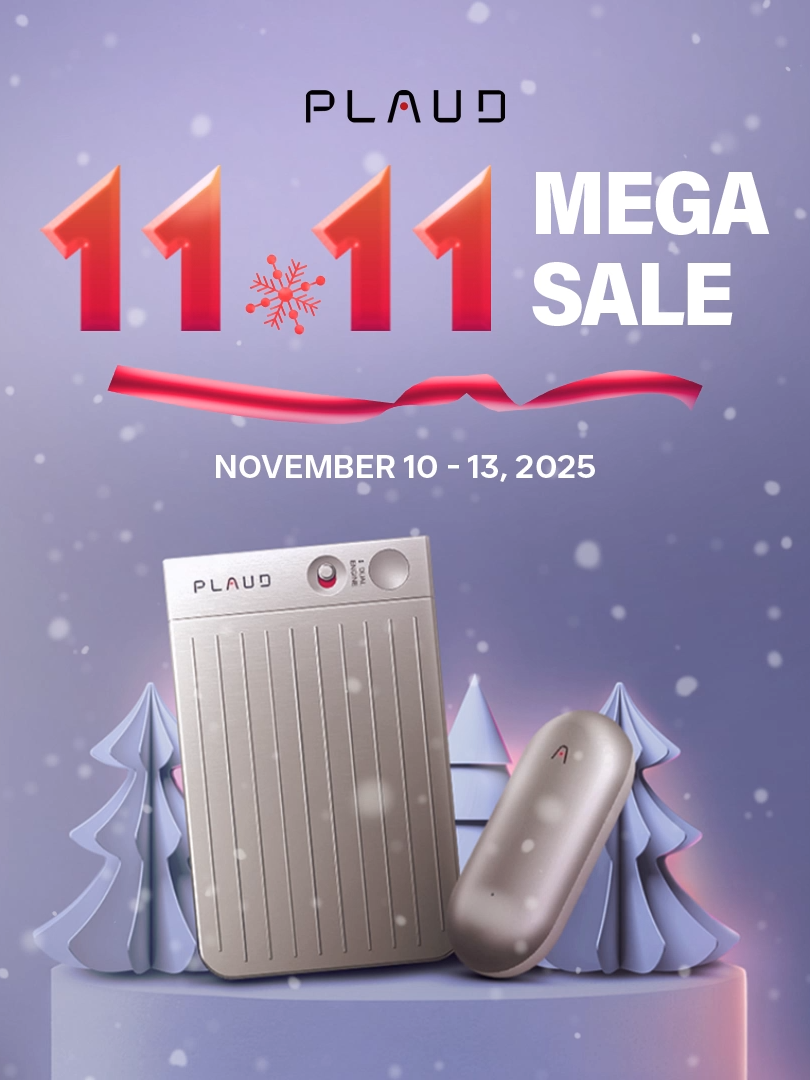 Work smart. Save smarter.​ ​Plaud 11.11 Deals drop soon. 🚀​ ​ Nov 10–13, 2025.​ Check out the yellow basket now! ​ #PLAUDAI #StudyWithPlaud #WorkWithPlaud #AmplifyYourIntelligence