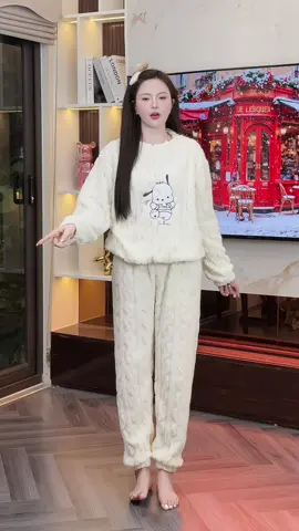 Bộ ngủ lông ấm áp #champhanriview 