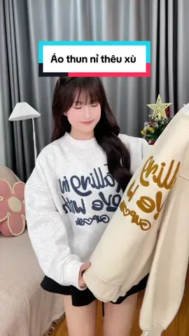 Áo thun nỉ thêu xù #aothun#nixu#aothunni#xuhuong #thoitrang 
