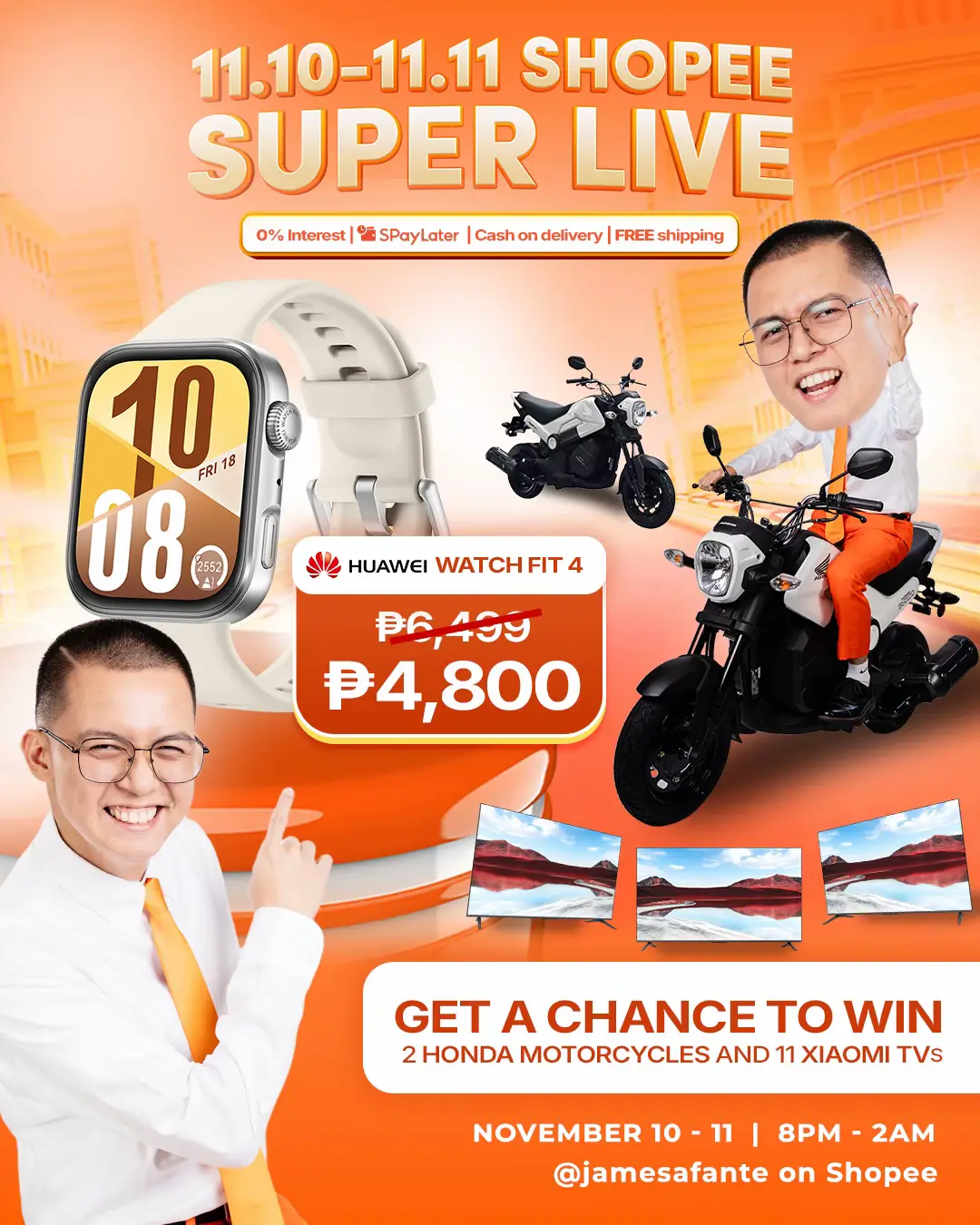 🔥 Huawei Smart Watch, Huawei MatePad 11.5, Huawei Freebuds & Huawei Nova Y73 🔥 🚨 Up to 80% OFF on the hottest Infinix gadgets! 📱💻 💥 PLUS — Get a chance to WIN a BRAND NEW HONDA MOTORCYCLE! 🏍️🎁 👉 Subscribe now and claim your MEGA VOUCHERS! 🔗 https://s.shopee.ph/8zx122gTY1 💳 We accept COD nationwide! ✅ All products are 100% Brand New, Authentic, and Sealed! 🛡️ Comes with 1 Year Local and International Warranty! 💸 0% interest up to 3 months via SPay Later! ⚡ Don’t miss out — baka ikaw na ang next winner! 😜