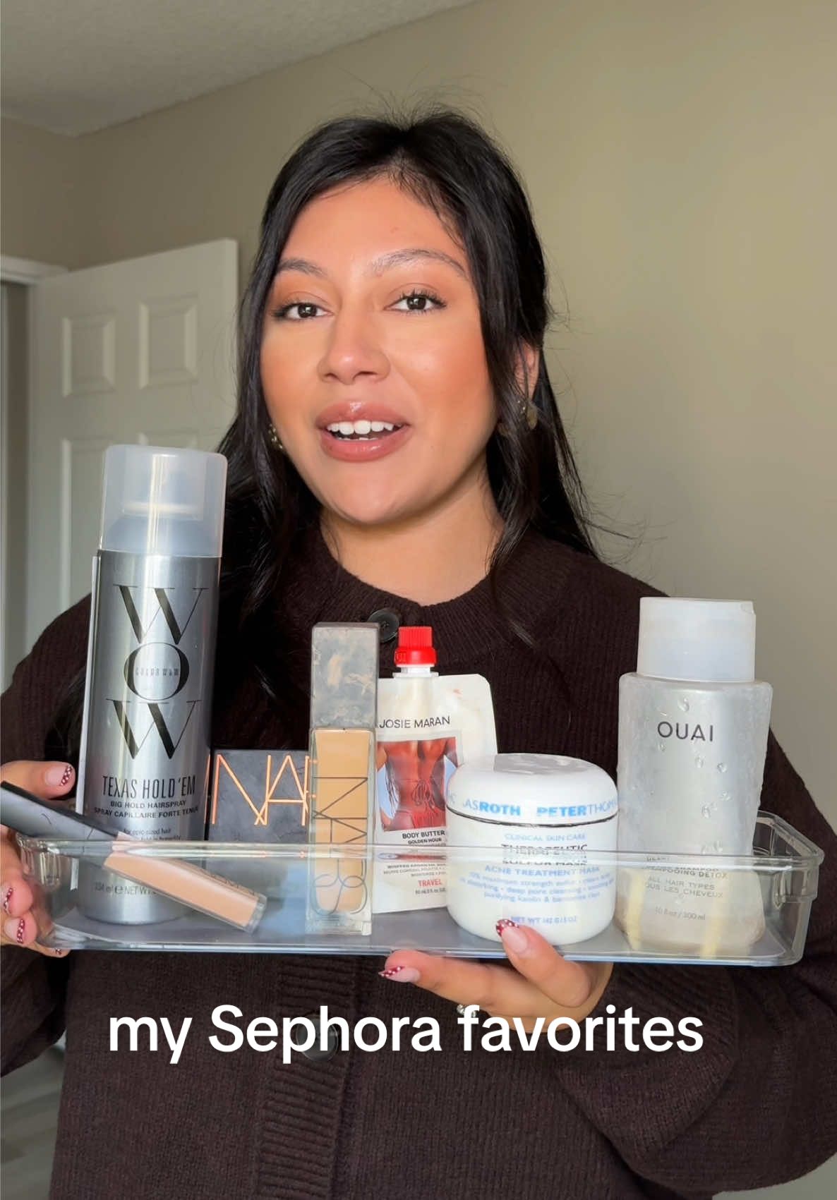 some of my current @sephora empties that I genuinely LOVE !! @Color Wow Hair @NARS Cosmetics @Josie Maran @Peter Thomas Roth Labs @THE OUAI #sephorasale #sephorafavorites #sephorafinds #retailtherapy 