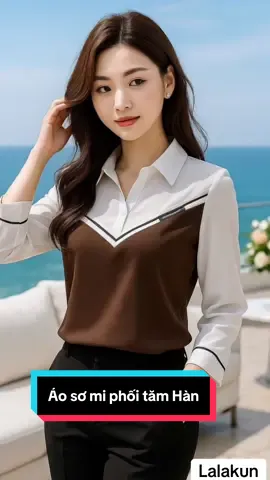Áo sơ mi phối tăm Hàn#thoitrangnu #viralvideo #xuhuong .