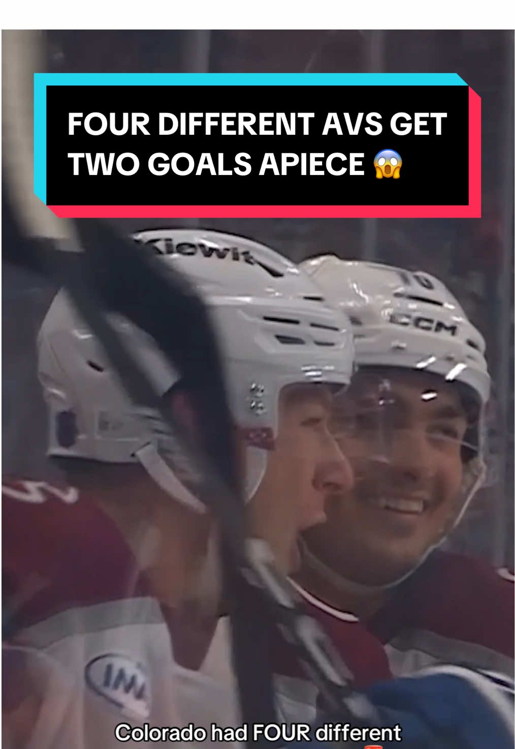 four Avs × two goals each = a high-scoring night 😳 #NHL #hockey #ColoradoAvalanche #sports #sportstiktok 