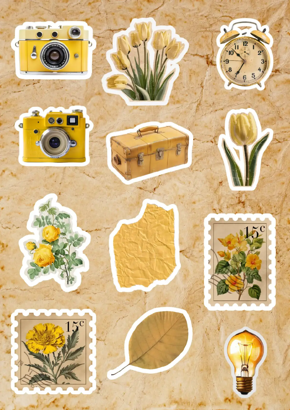 just dm me⭐ #yellow #sticker #canva #design #printable 