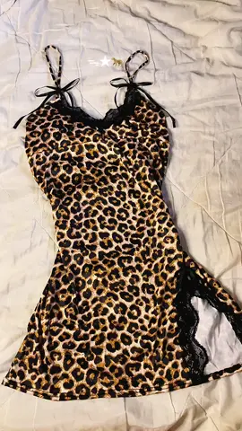comfy silk sleep wear🐆✨ #sleepwear #leopardprrint #silk #sleeveless 