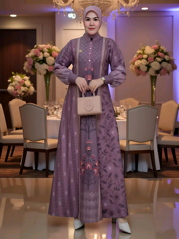 BELIFI |Cassia Majestic Dress Gamis Wanita Elegan Motif Mewah Kekinian Lengan Balon#dress#gamiswanita#gamiskekinian#gamiskondangan#asiaofficialstore 