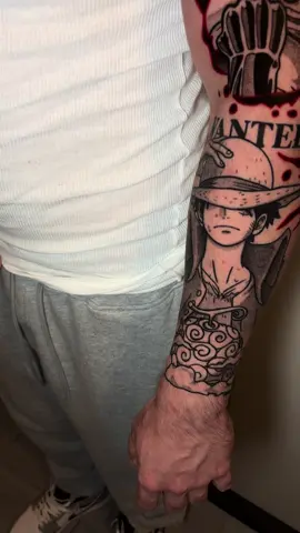 #luffy 🙊🐐 the king of the pirates all done for my boy Daniel  #animetiktok #animetattoo #onepiece #monkeydluffy 