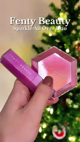The @Fenty Beauty Sparkle All Over Duo comes with a Gloss Bomb Stix High-Shimmer Gloss Stick + Diamond Bomb All-Over Diamond Veil No look's complete without some bling. Take your diamond drip to the next level with a viral-fave highlighter + gloss stick. Stunt in showstopping shimmer for lips, face, eyes + body. #fentybeauty #fentysparklealloverduo #TTSBeautyBesties #TikTokShopBlackFriday #ttsmidwest 