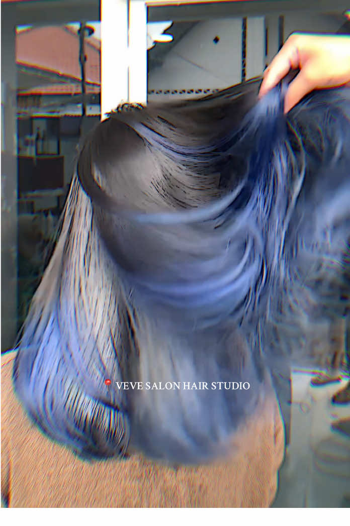 Balayage ASH BLUE💙🩶 #salonjombang #balayagehair #haircoloring #ashblue #hairviral 