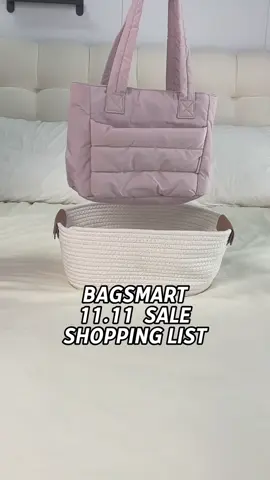 BAGSMART 11.11 SALE SHOPPING LIST!🔥Add to yellow basket and enjoy up to 65%off !🔥#bagsmart #whatsinmybag #1111tiktokshopping #shoppinglist #totebag #christmas 