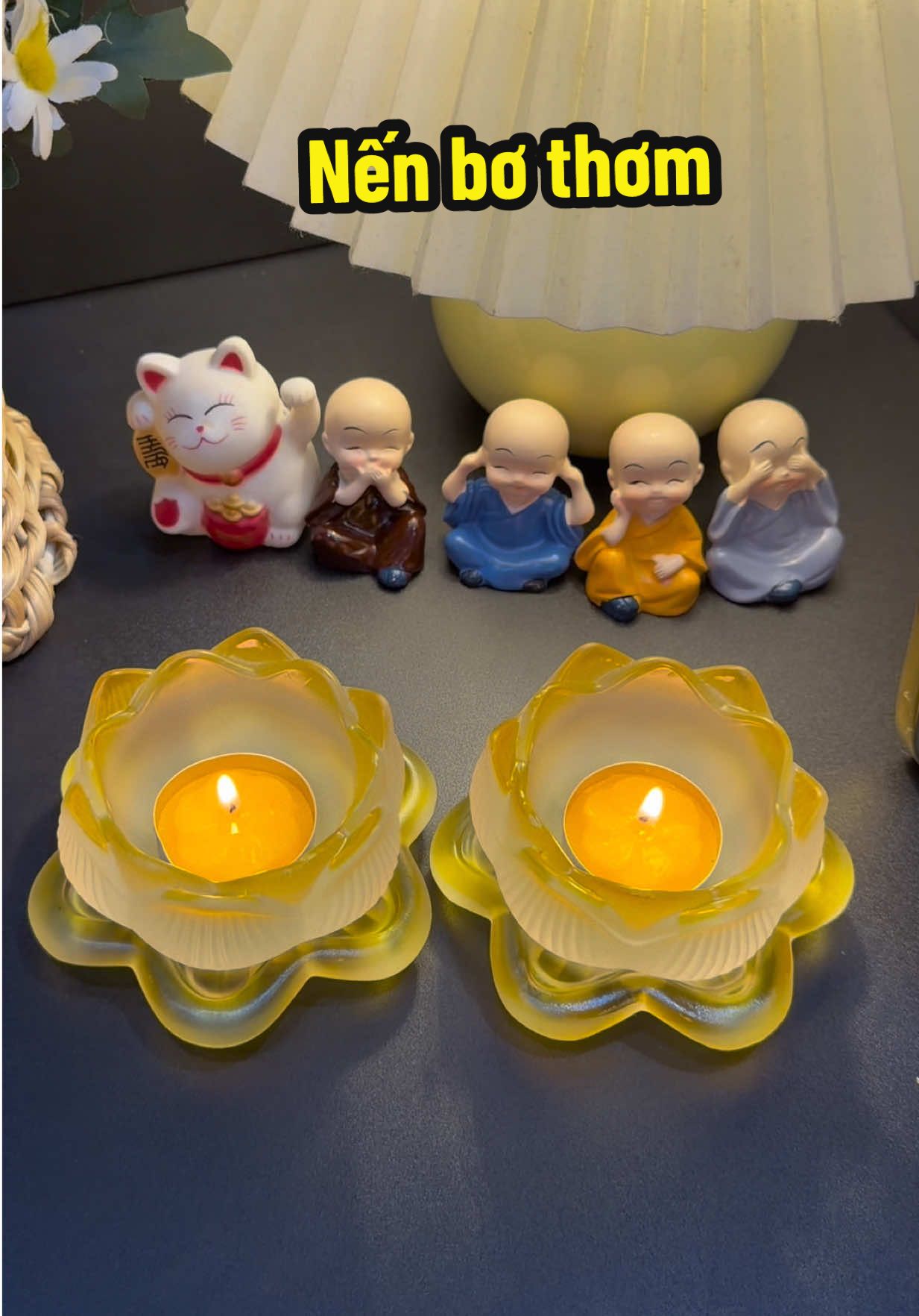 Nến bơ không mùi thơm mì bơ vừa đẹp vừa trang trọng #nenbo #nenthaphuong #nenbotealight 