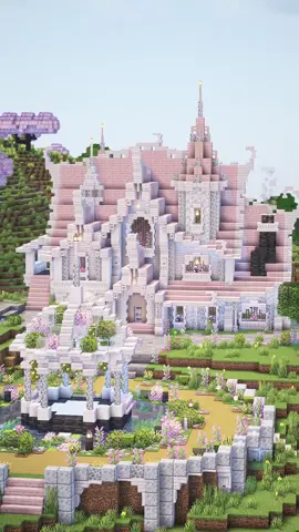 白とピンクのお家🤍🩷 #マイクラ #マイクラ建築 #Minecraft #タイムラプス 