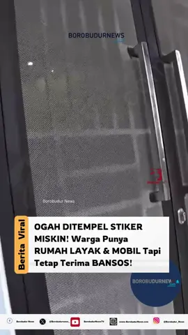 📌 RUMAH LAYAK & PUNYA MOBIL, TAPI DAPAT BANSOS! OGah DITEMPEL STIKER MISKIN 😳 Seorang warga di Branjangan viral setelah menolak rumahnya ditempeli stiker “keluarga tidak mampu”. Padahal, rumahnya terlihat layak dan ia juga memiliki mobil pribadi 🚗 Petugas sudah menjelaskan tujuan penempelan stiker agar bantuan sosial lebih tepat sasaran, namun warga tersebut tetap menolak — bahkan tak mau dicoret dari daftar penerima bantuan 😬 Aksi ini menuai sorotan dan kritik tajam dari warganet yang menilai perilakunya tidak pantas di tengah banyak warga yang benar-benar membutuhkan. #D4TVnews #D4TVofficial #d4tvlombok 