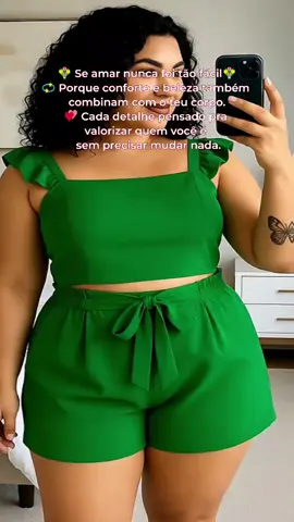 Conjunto Feminino Plus Size #modafeminina #conforto #verão #plussize 