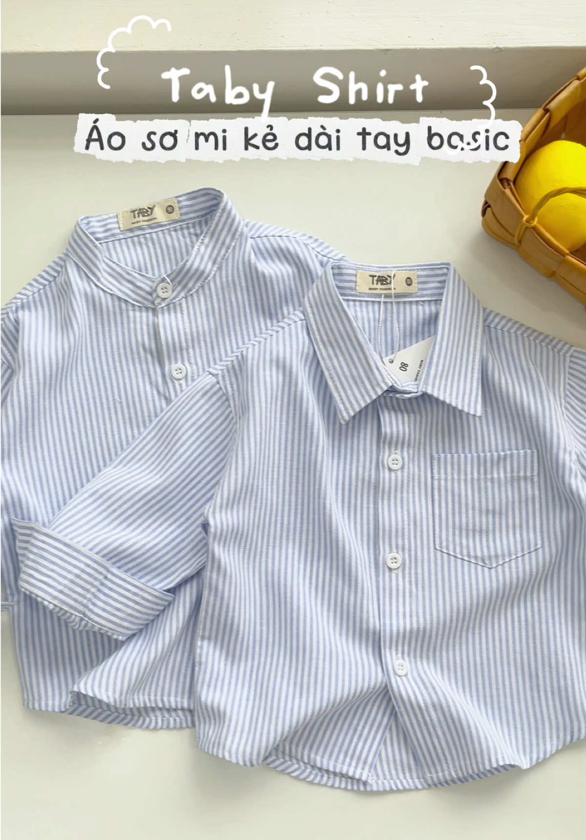 Taby Shirt 🍂 Kẻ xanh basic mà hot hit #quanaotreem #thoitrangtreem #aosomichobe #aosomibetrai #aosomi 