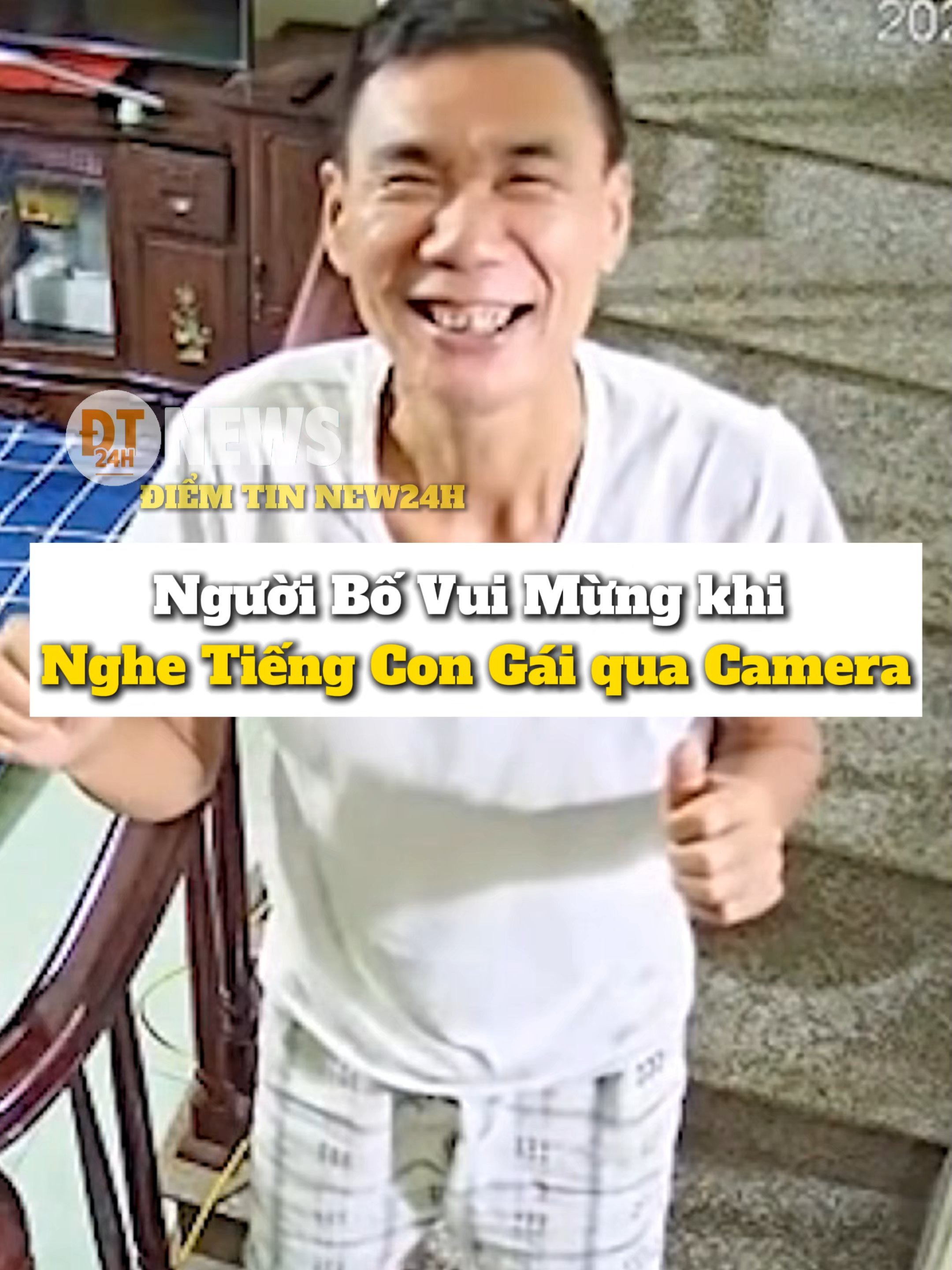 Bố vui mừng khi nghe tiếng Con Gái qua Camera #diemtinnew24h #tiktoknews #cuocsong #hanhphuc #yeuthuong
