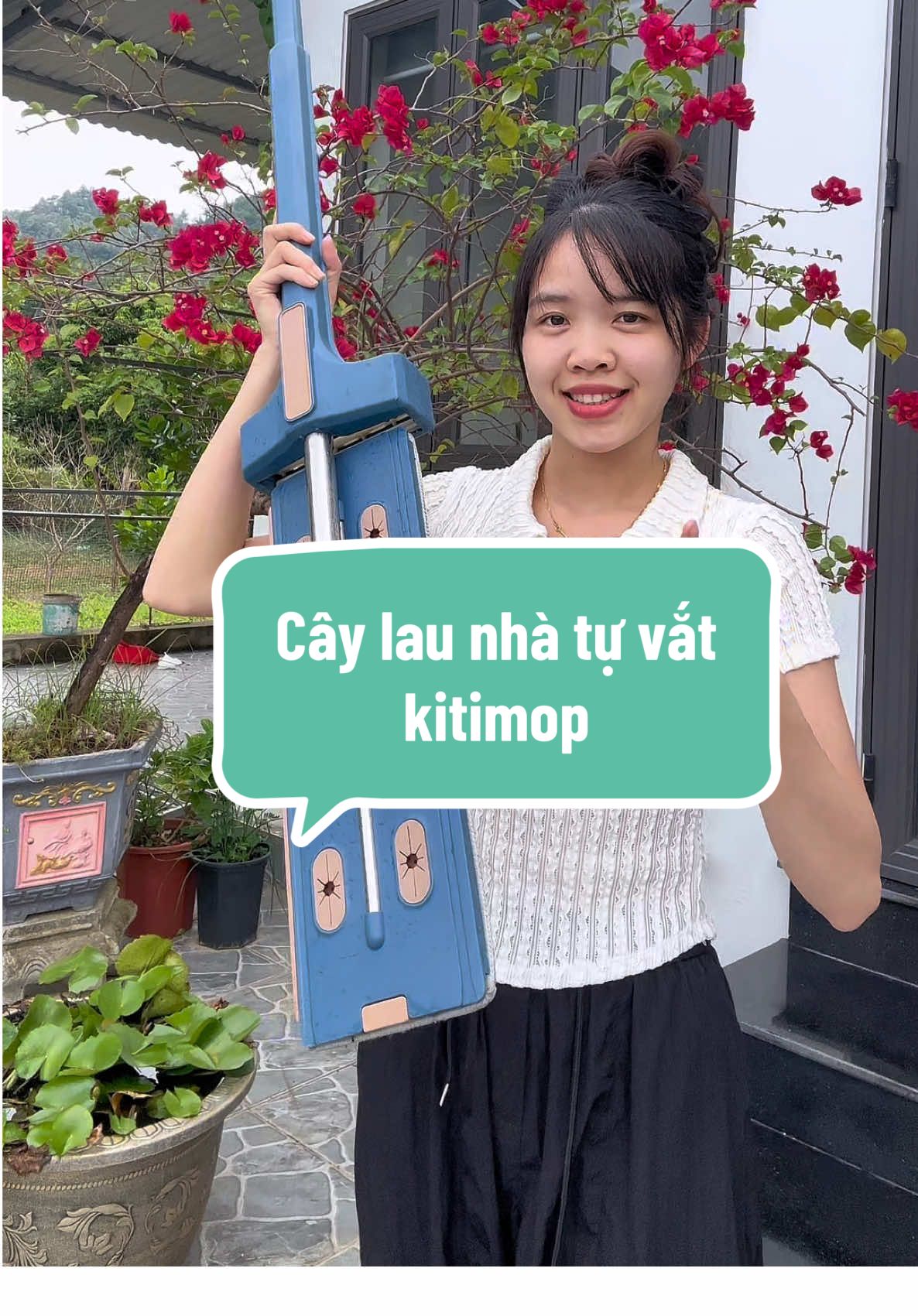 Cây lau nhà tự vắt bản lớn 45cm lau nhà vừa nhanh vừa sạch #caylaunha #caylaunhatuvat #caylaunhathongminh #review #hanhmet7review 